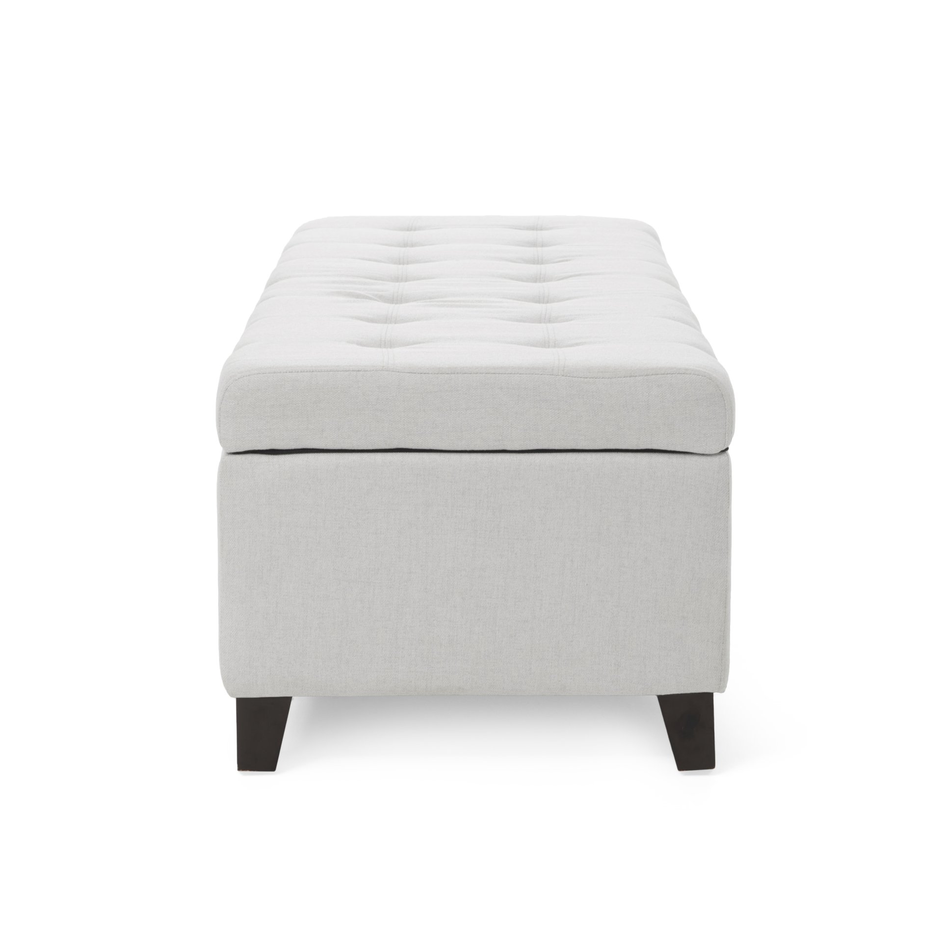 Home Mission - Upholstered Storage Ottoman Bench - Light Gray - Image 9