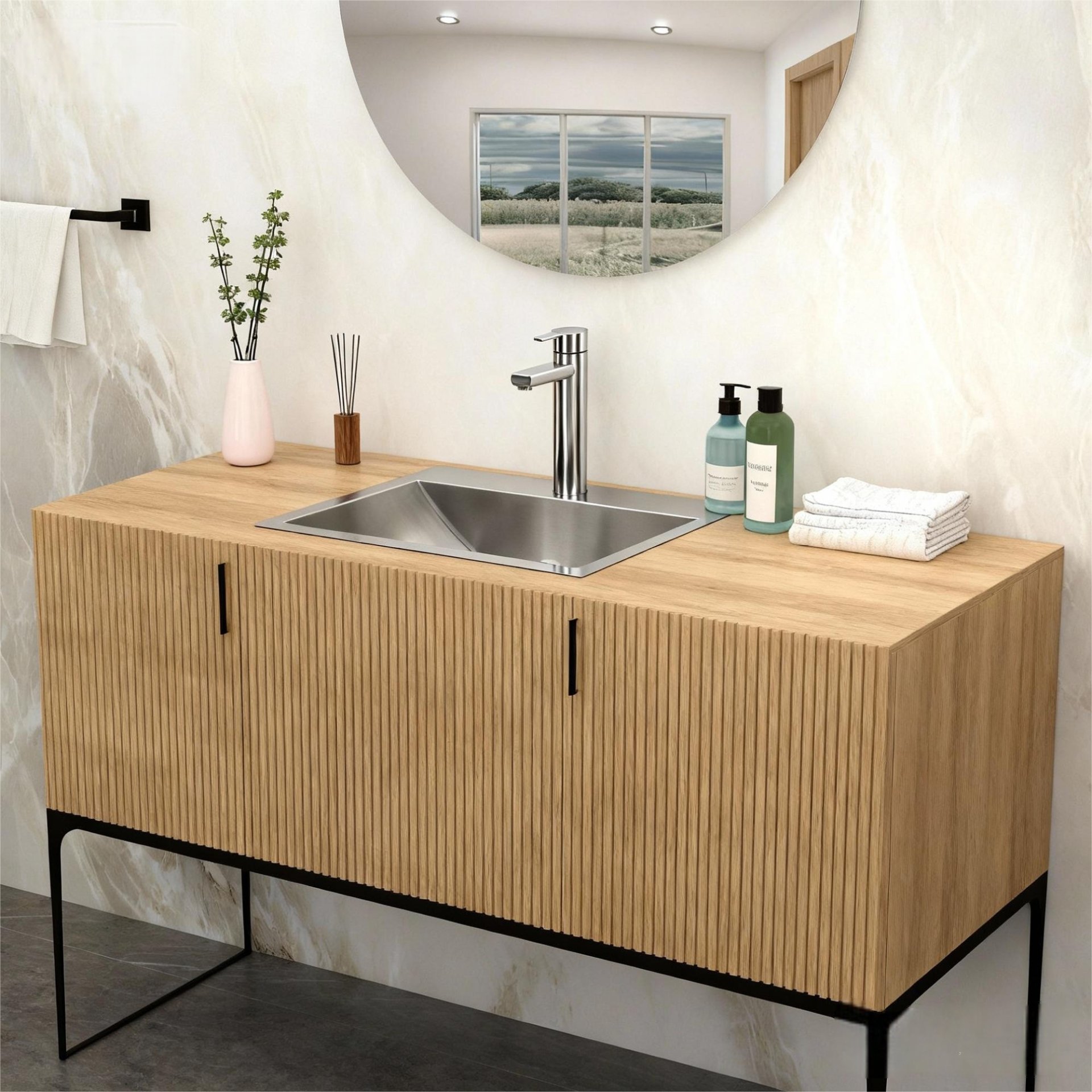 21 X 17" Drop In Bathroom Sink With Pop Up Drain, Stainless Steel Su304, Durable & Rust Resistant, Easy Installation - Brushed Nickel - Image 6