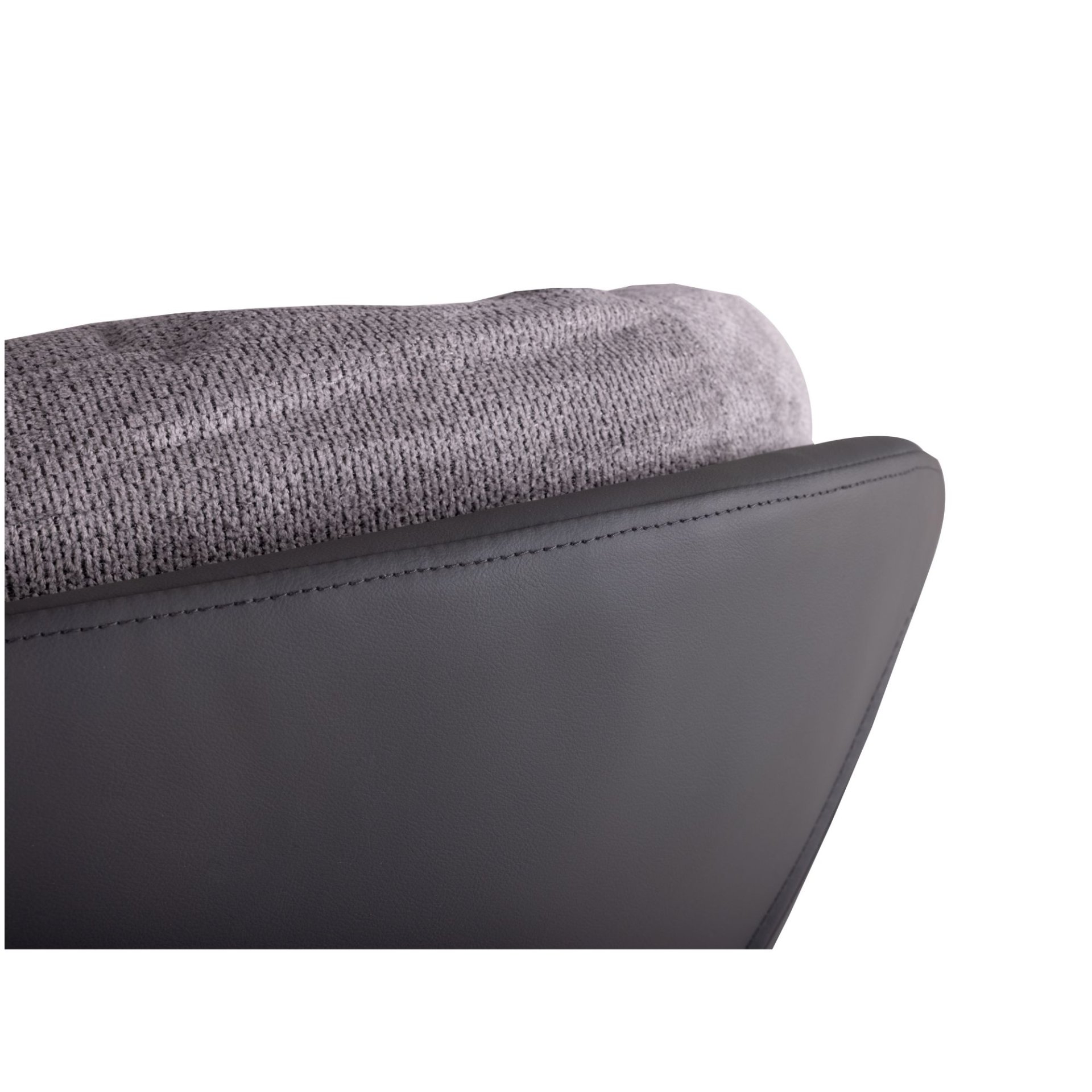 360° Swivel Office Chair, Modern Chenille Chair With And Metal Base Frame, No Wheels, Accent Chair - Gray - Image 19