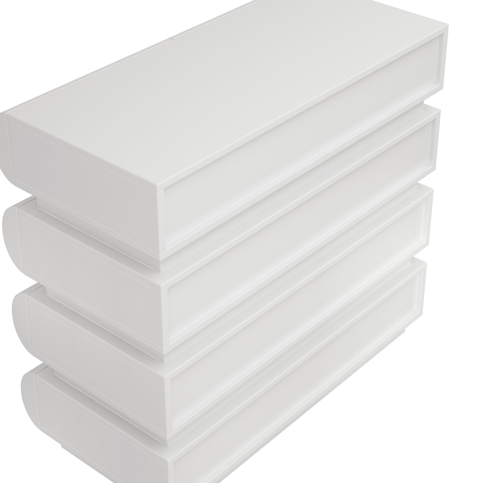 Minimalist Handle Less 8 Drawer Dresser With Wide Storage - White - Image 7