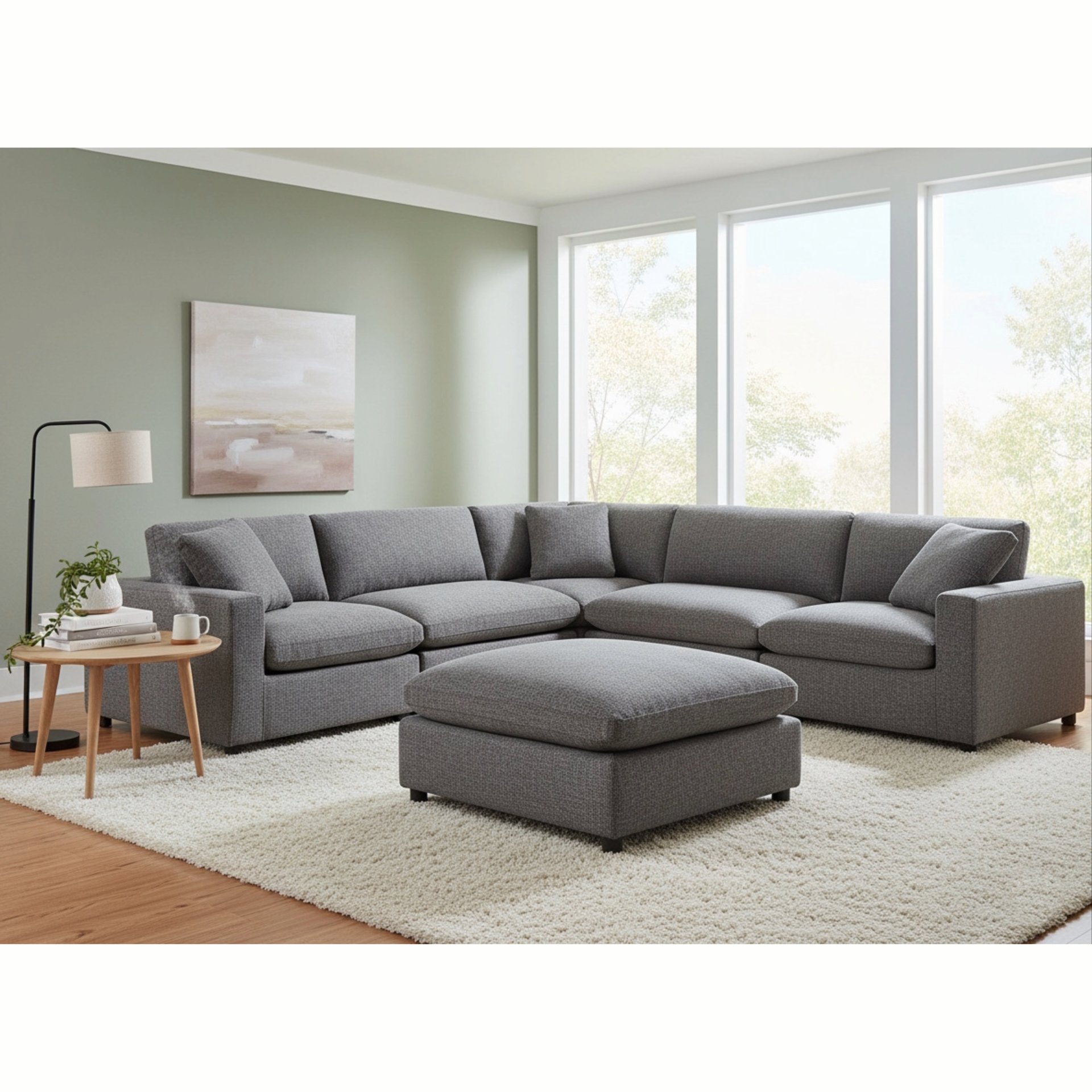 Cassandra - Modular 6 Piece Sectional - Charcoal Gray - Image 2