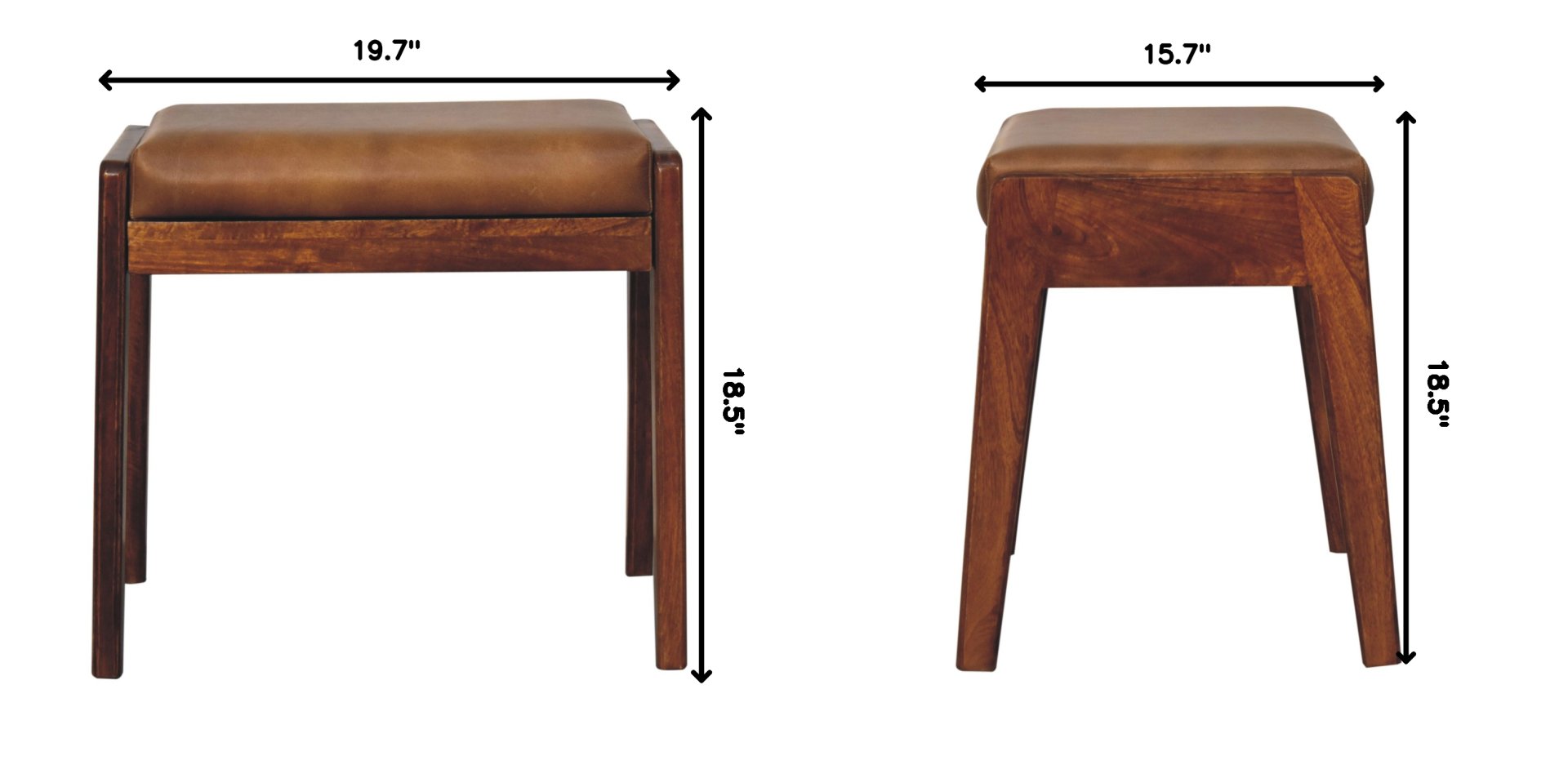 Buffalo - Hallway Footstool - Brown - Image 11