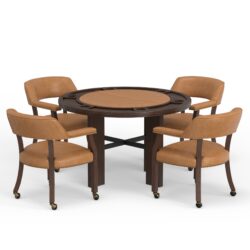 Gorman - 5 Piece Dining / Game Set - Walnut