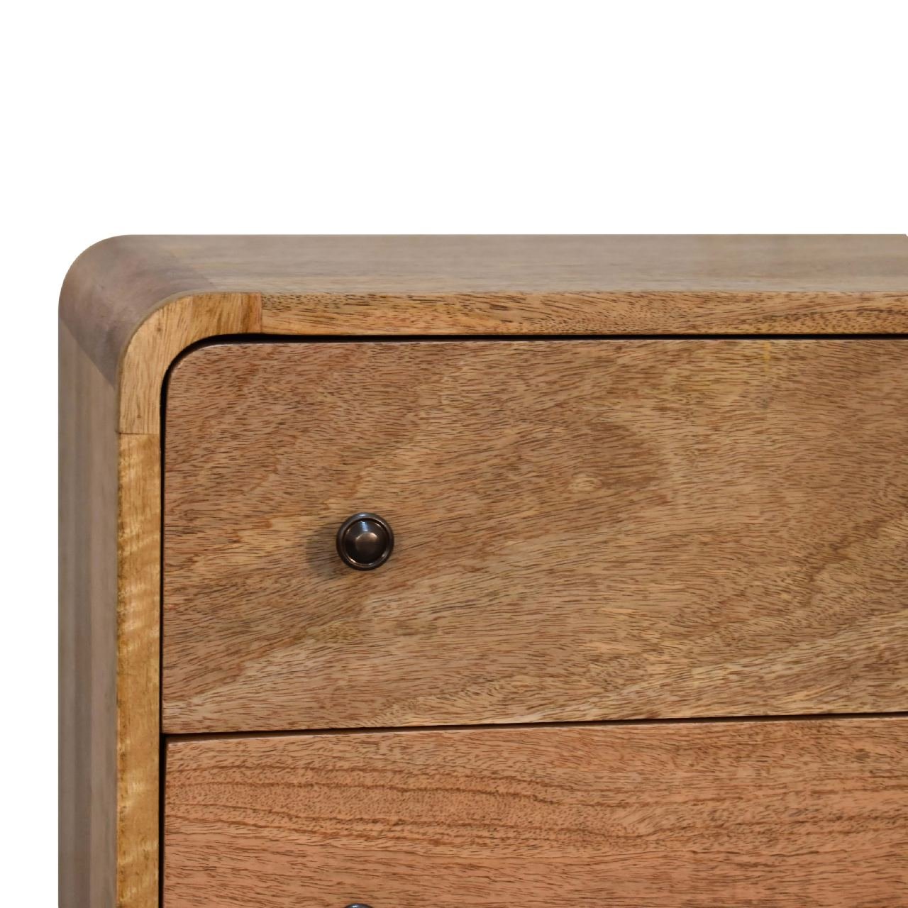 Mini Curved Chest, 3 Drawer - Oak - Image 5