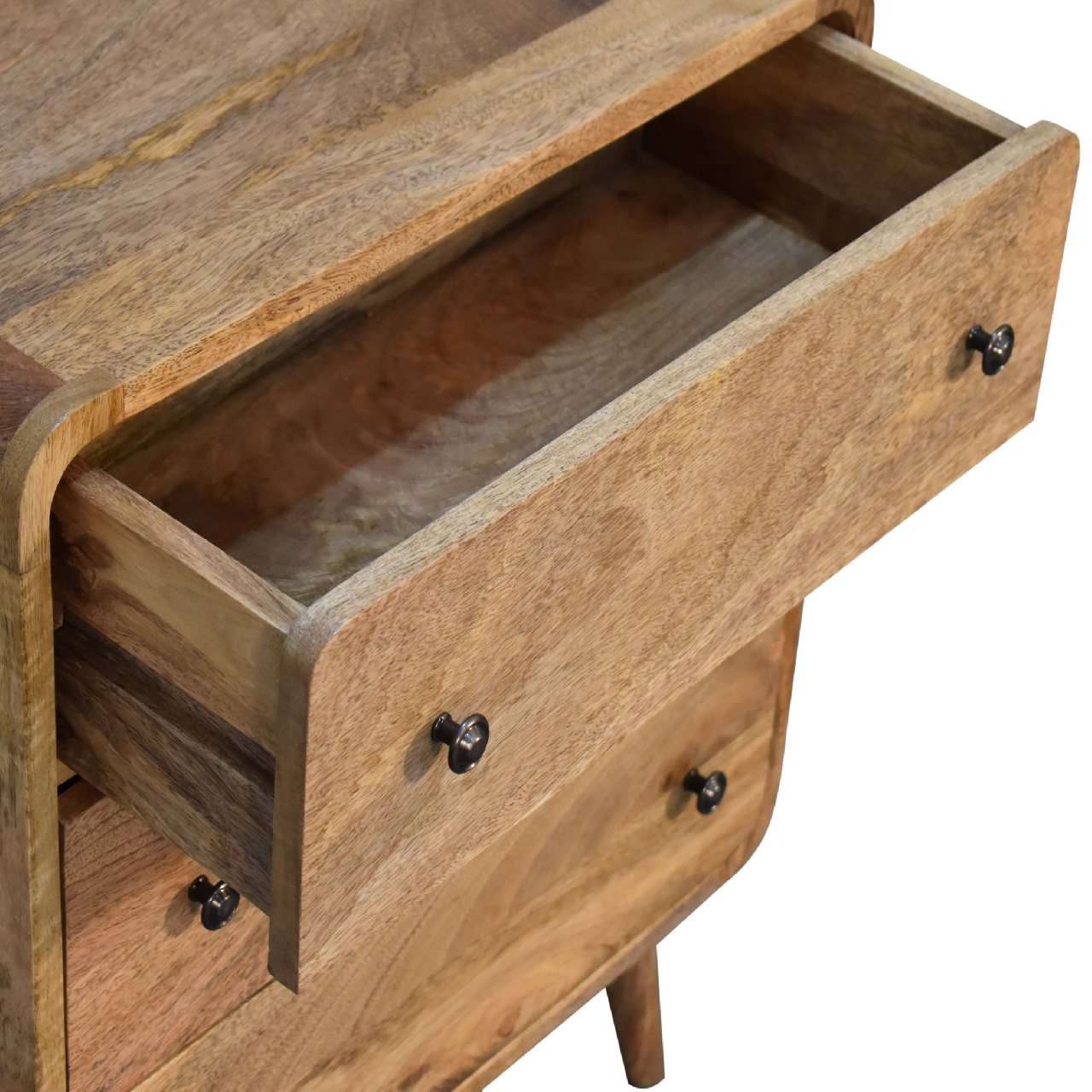 Mini Curved Chest, 3 Drawer - Oak - Image 4