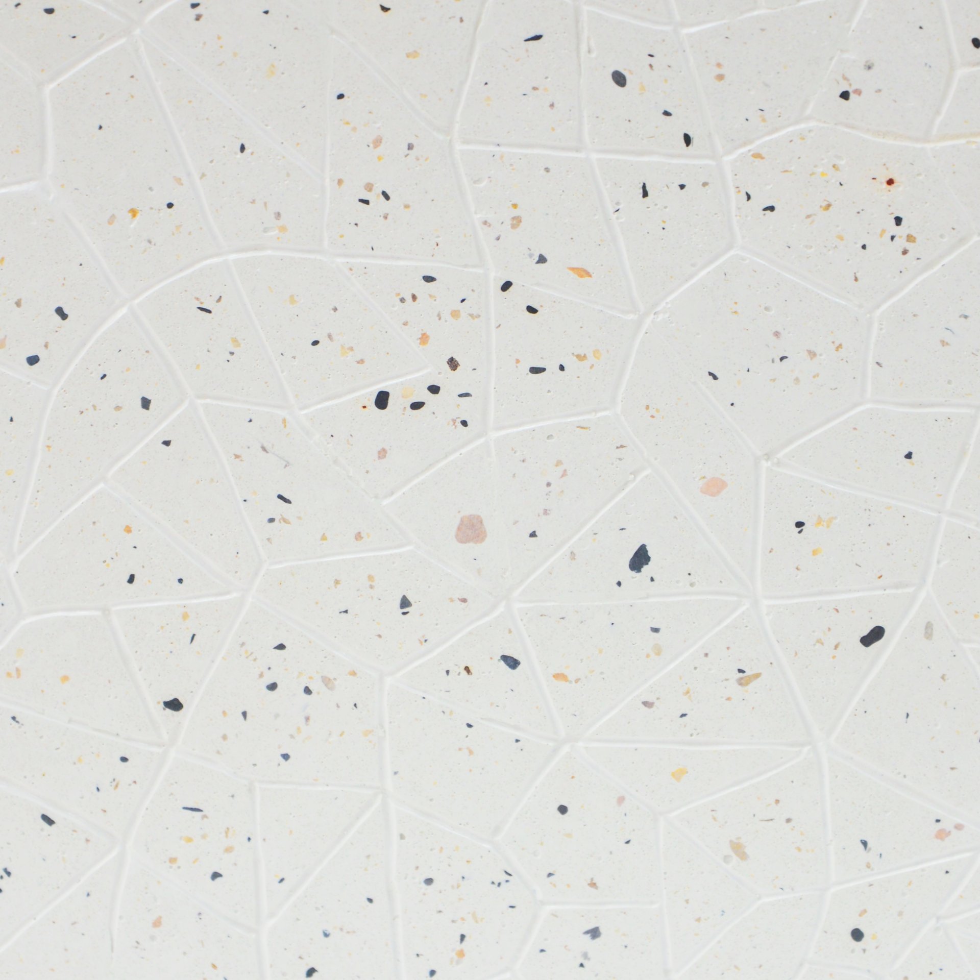 Outdoor Terrazzo Concrete Drum End Table, Living Room Accent Table - White Terrazzo - Image 6