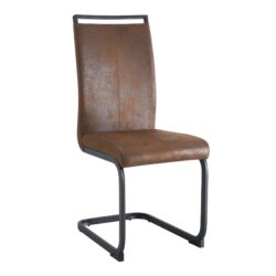 Dining Chairs Ergonomic Backrest, Deep Seat For Dining Room (Set of 2) - Brown / Black