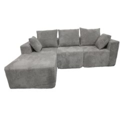 Modular Corner Sofa, Adjustable Sectional Couch Bed - Gray