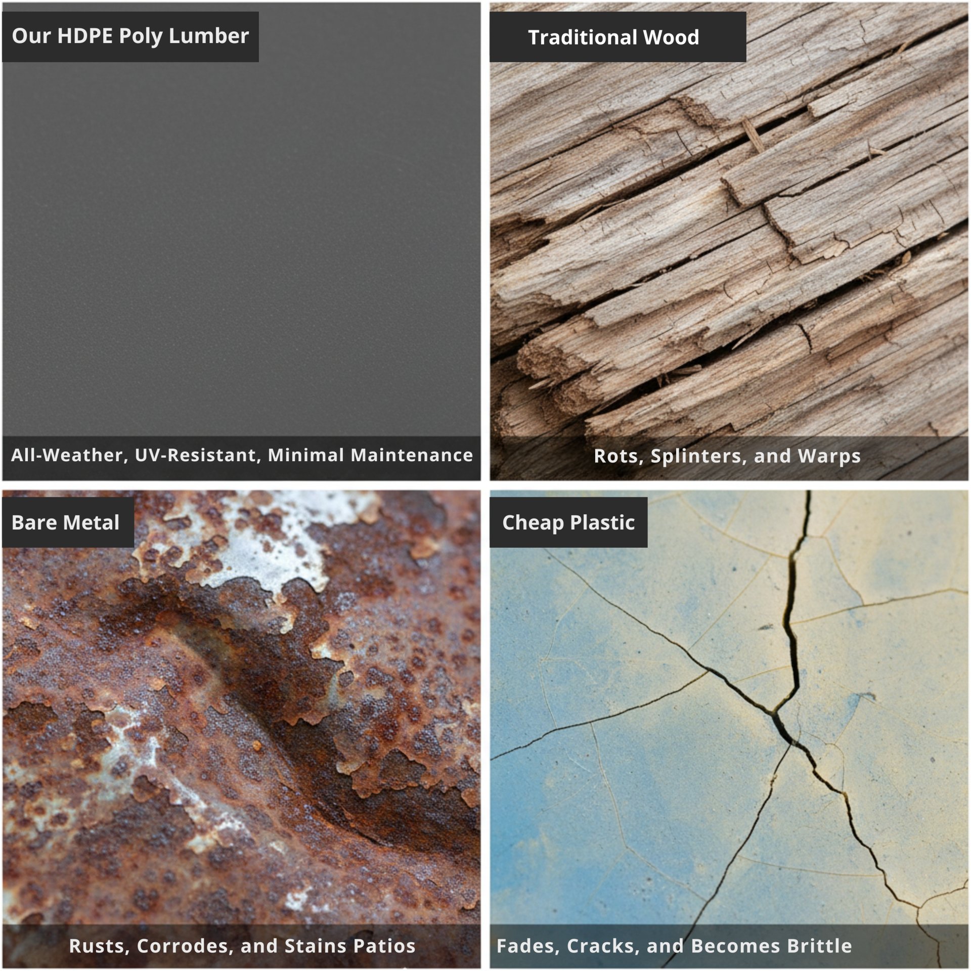 All Weather Patio Dining Chairs (Set of 2) - Gray - Image 6