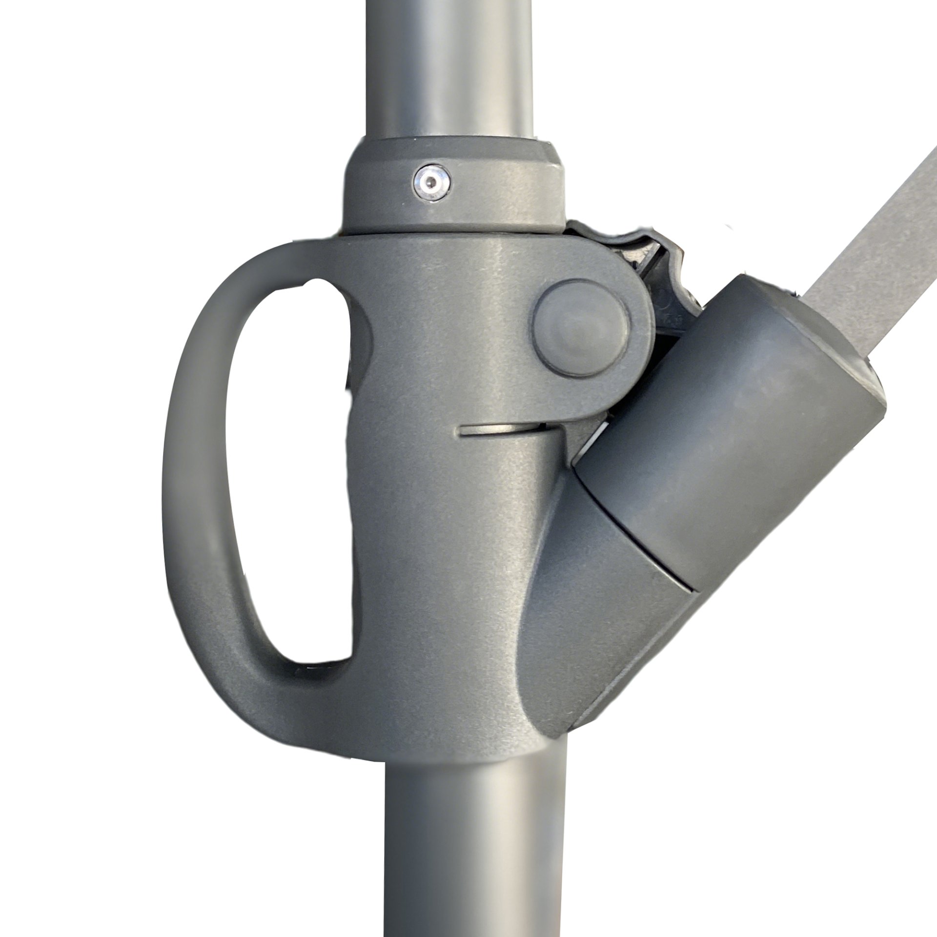 10 Ft Offset Cantilever Patio Umbrella With Crank And Tilt Adjustment For Pool, Deck, And Garden - Gray - Image 6