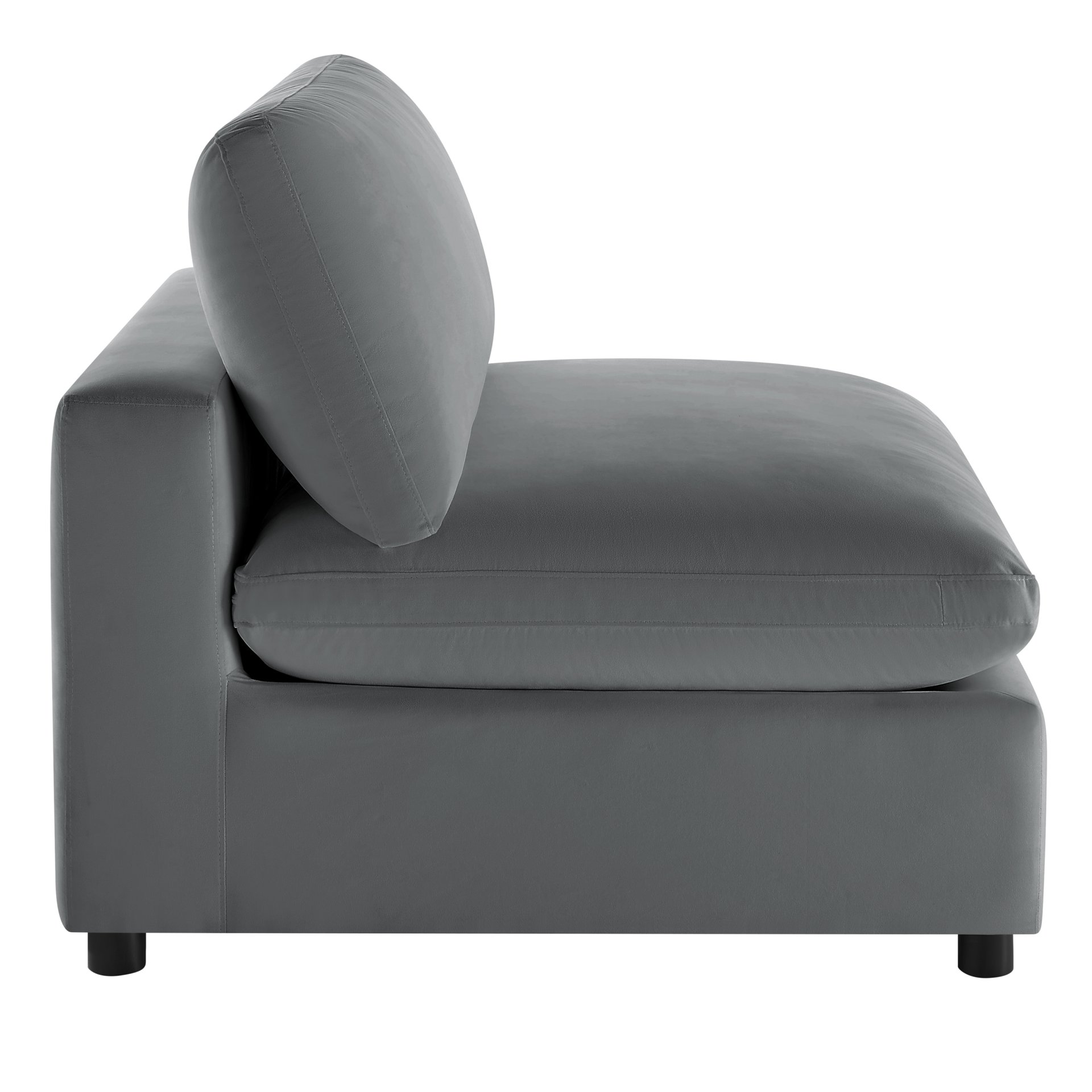Caylie - Armless Slipper Chair - Charcoal - Image 5