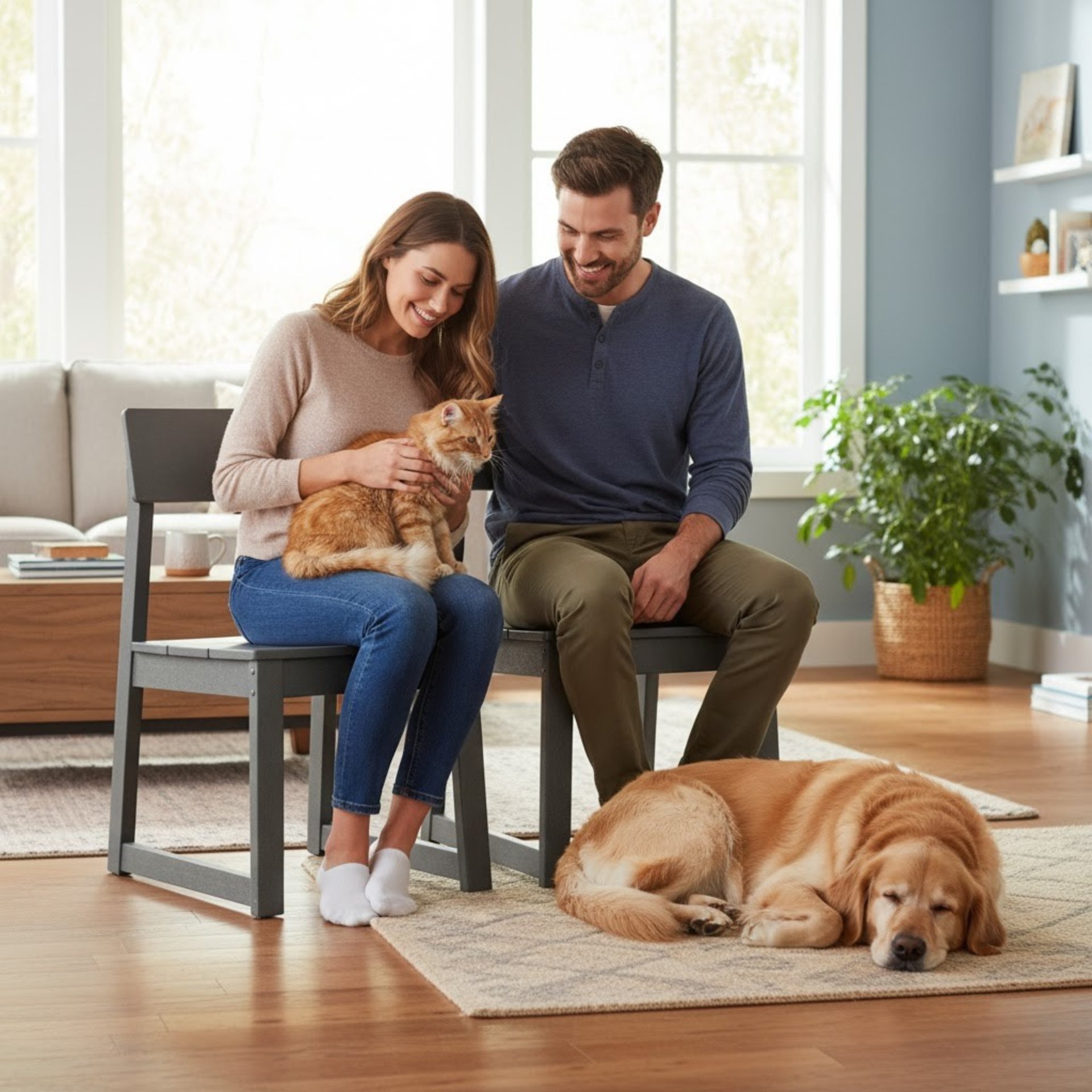 All Weather Patio Dining Chairs (Set of 2) - Gray - Image 5