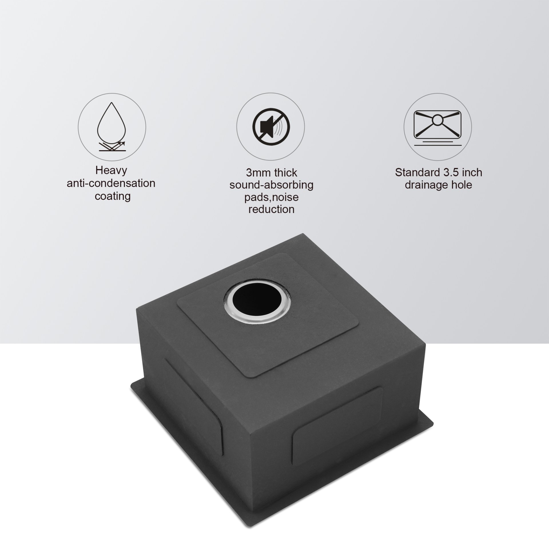 13" Undermount Stainless Steel Kitchen Sink 16 Gauge 9" Deep Single Bowl Basin - Brushed Nickel - Image 6