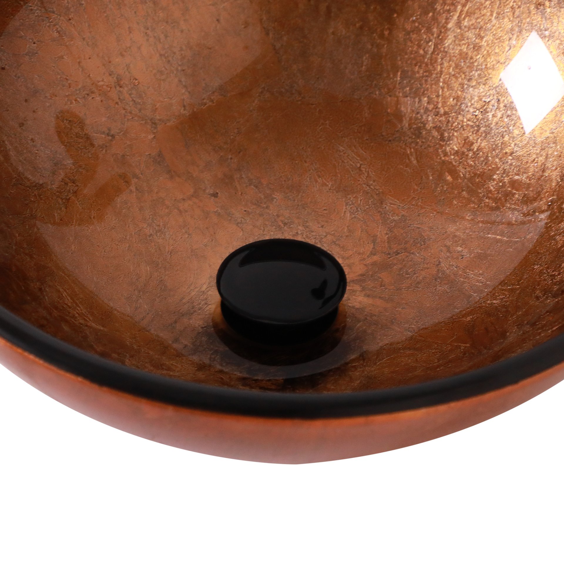 Artistic Vessel Bathroom Sink With Pop Up Drain - Brown - Image 5