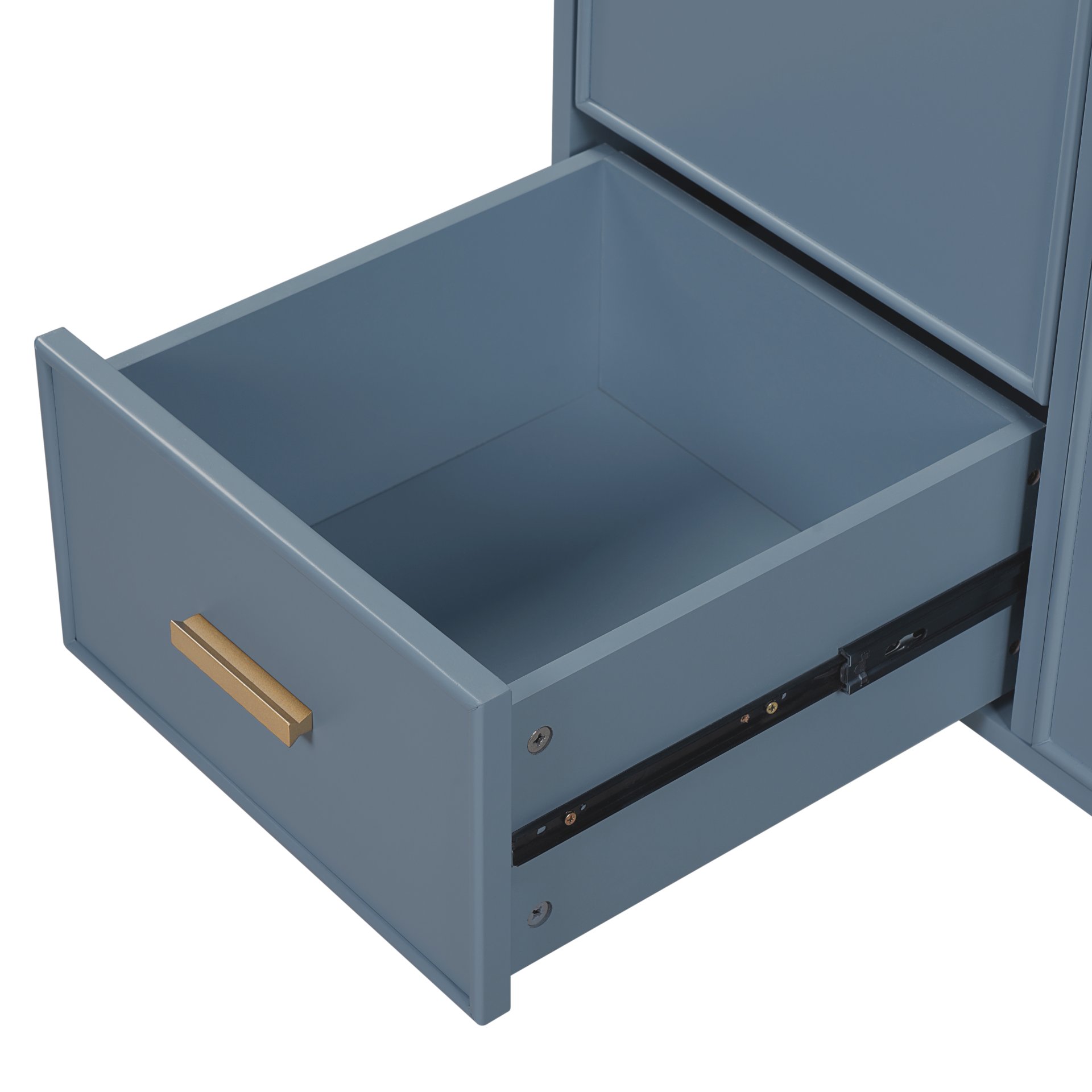 24" Bathroom Vanity With Sink, 1 Door, 2 Drawers, 2 Tier Pull Out Basket - Gray - Image 13