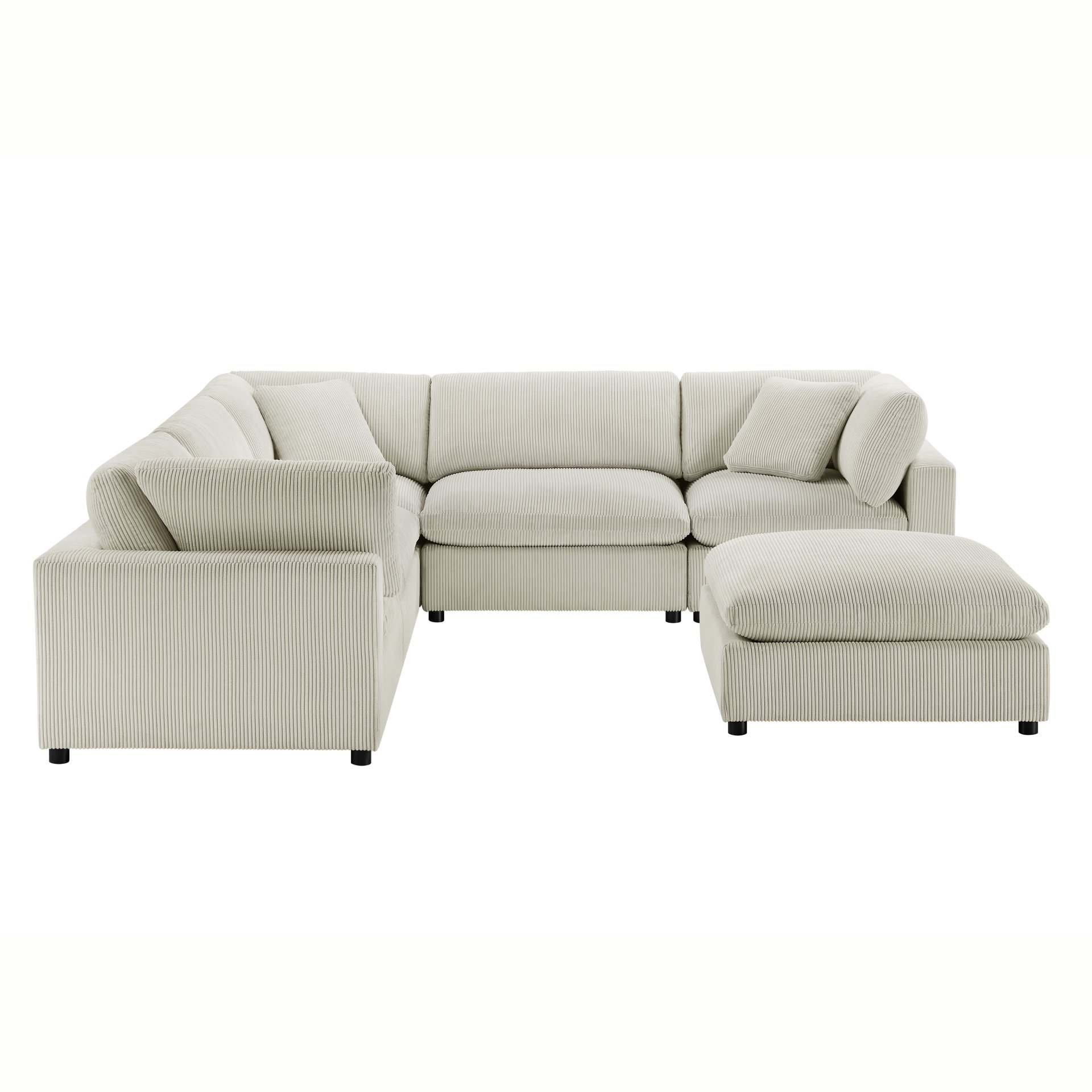Chelsea - Modular 6 Piece Sectional - Beige - Image 4