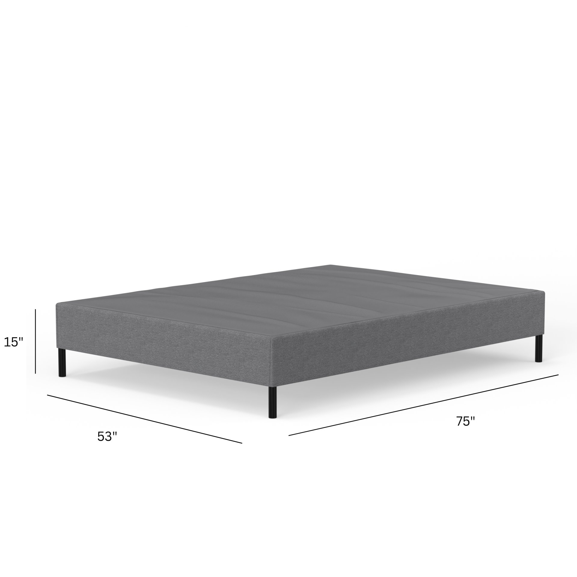 Knock Down - Full Mattress Foundation - Gray - Image 9