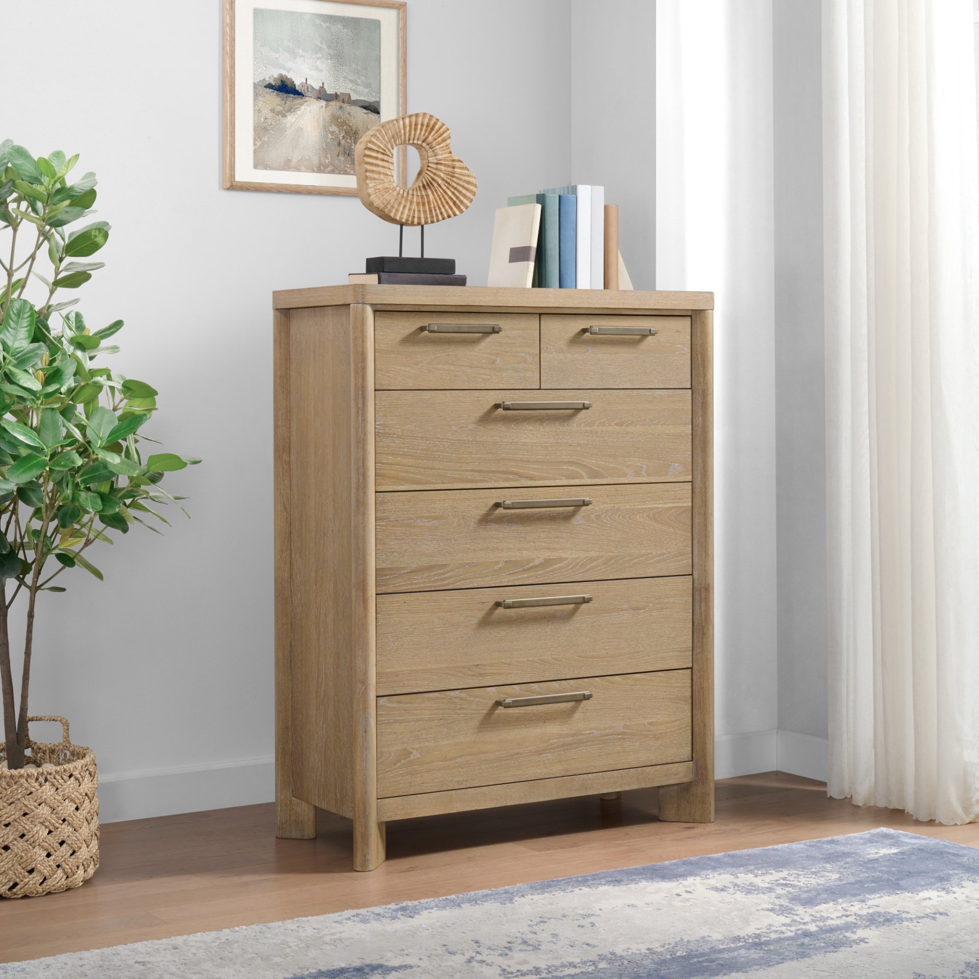 6 Drawer Chest - Tan - Image 2