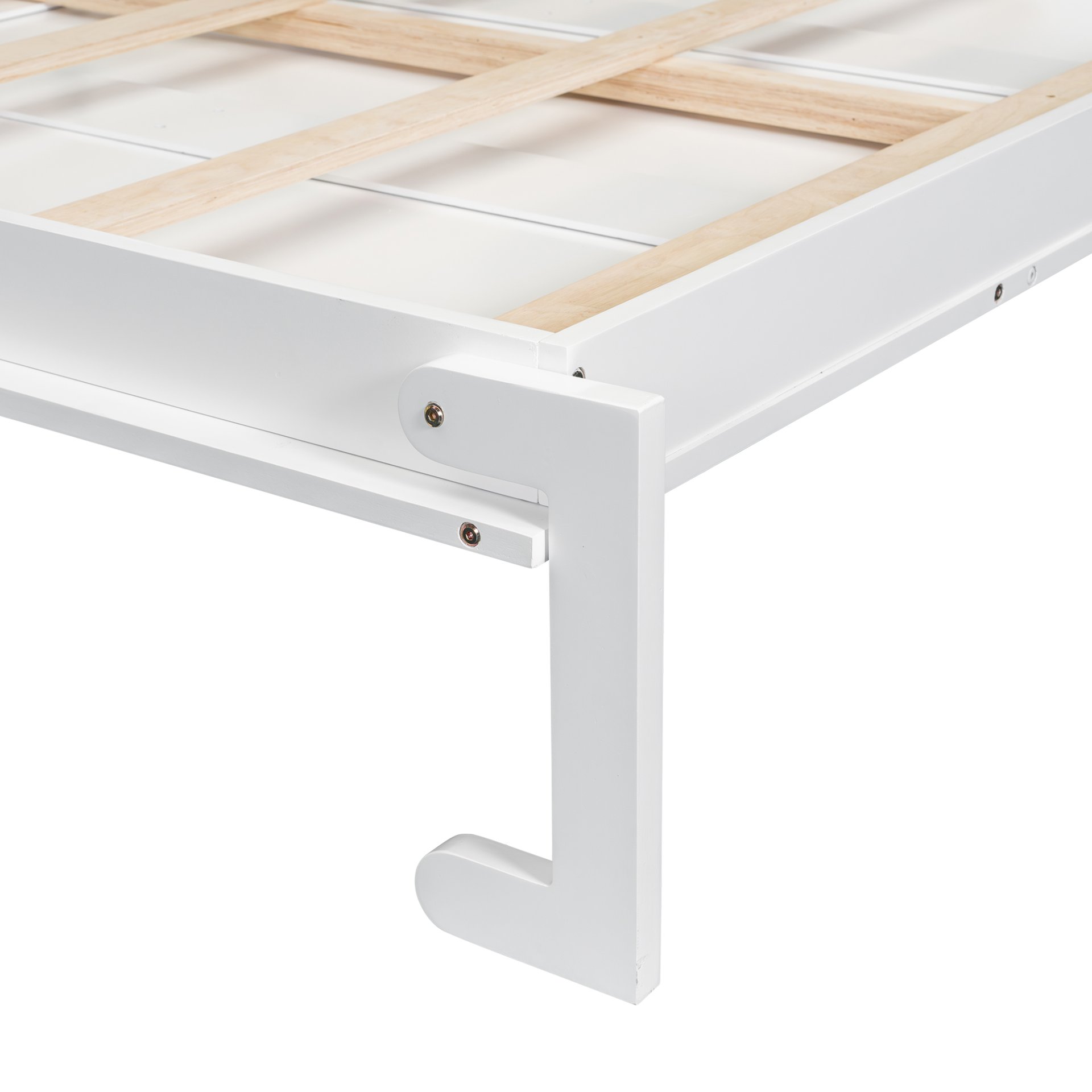 Queen Size Murphy Platform Bed With Shelf, Side Cabinets, Drawers And LED - White - Image 13