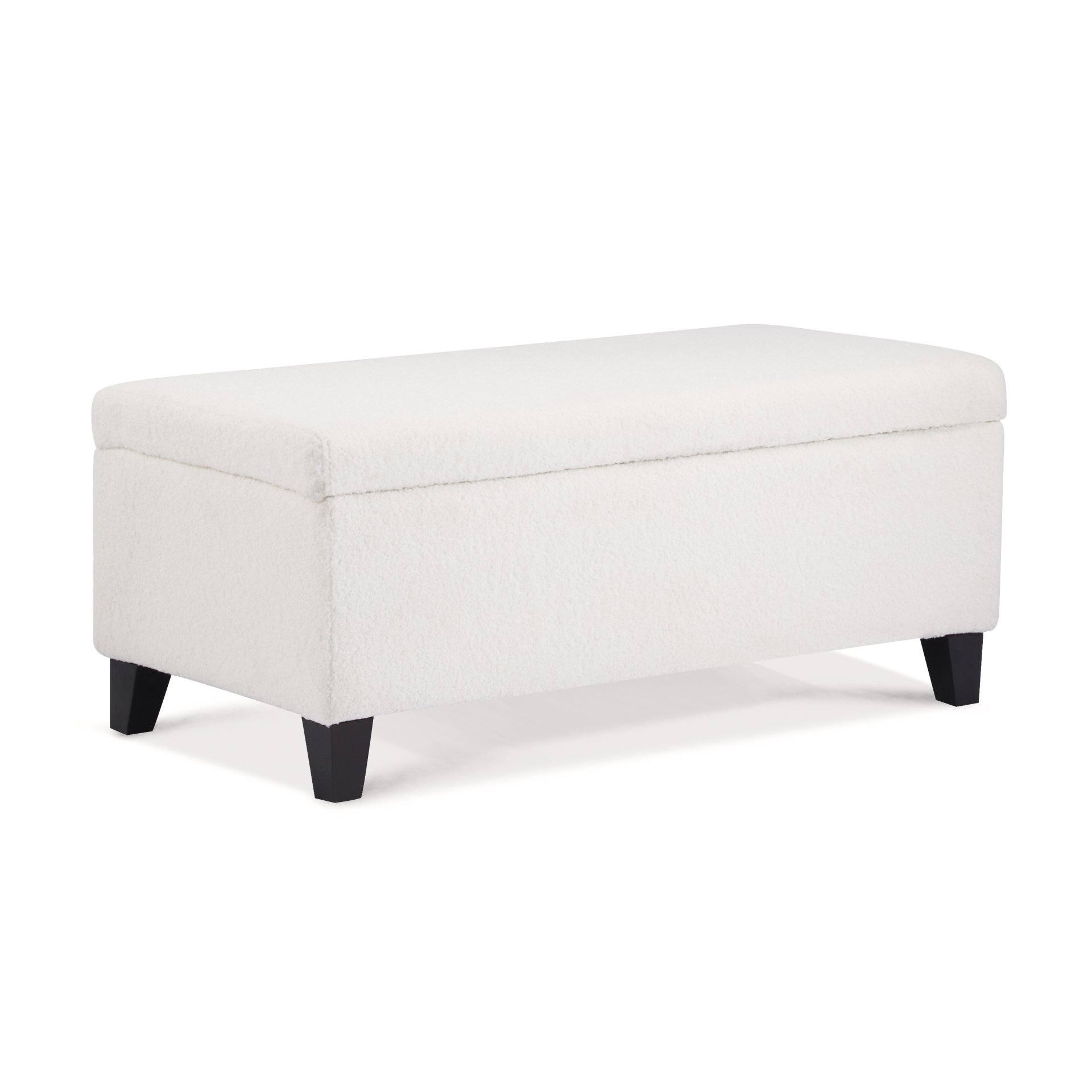 Storage Ottoman With Flip Top Lid - Dark Brown / White - Image 5