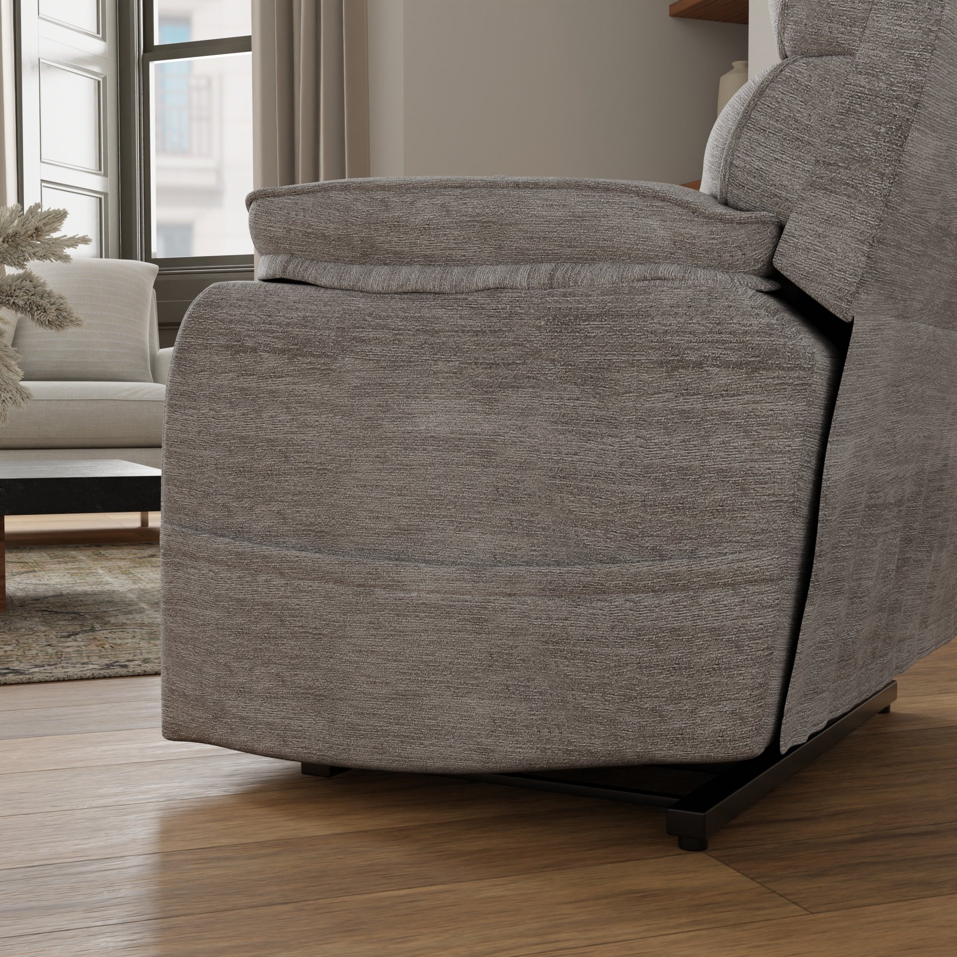 Lucie - Fabric Power Lift Chair - Gray - Image 10