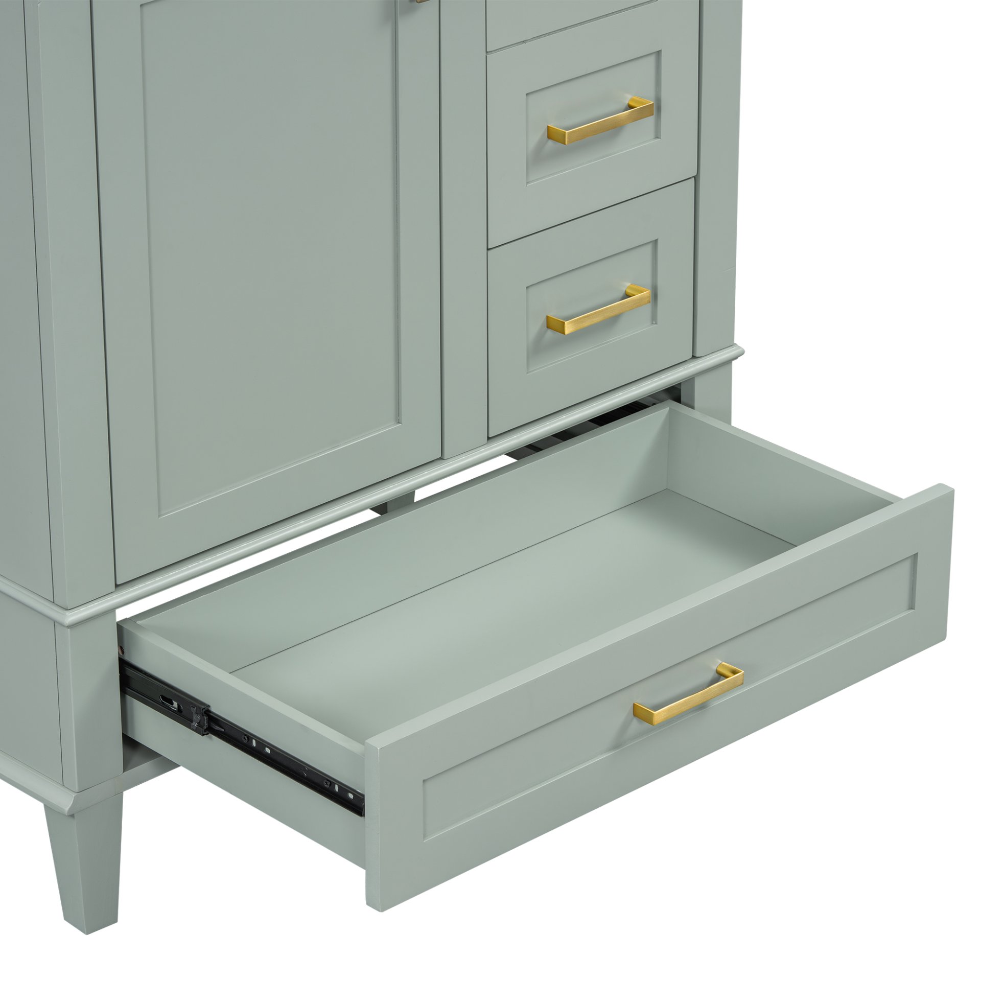 30" Bathroom Vanity Set With Sink, Featuring Soft Close Doors, And 3 Drawer Design - Sage Green - Image 17
