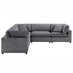 Cassandra - Modular 5 Piece Sectional - Charcoal Gray