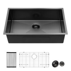30" Undermount Kitchen Sink 16 Gauge 10" Deep Single Bowl Stainless Steel Basin - Yellow