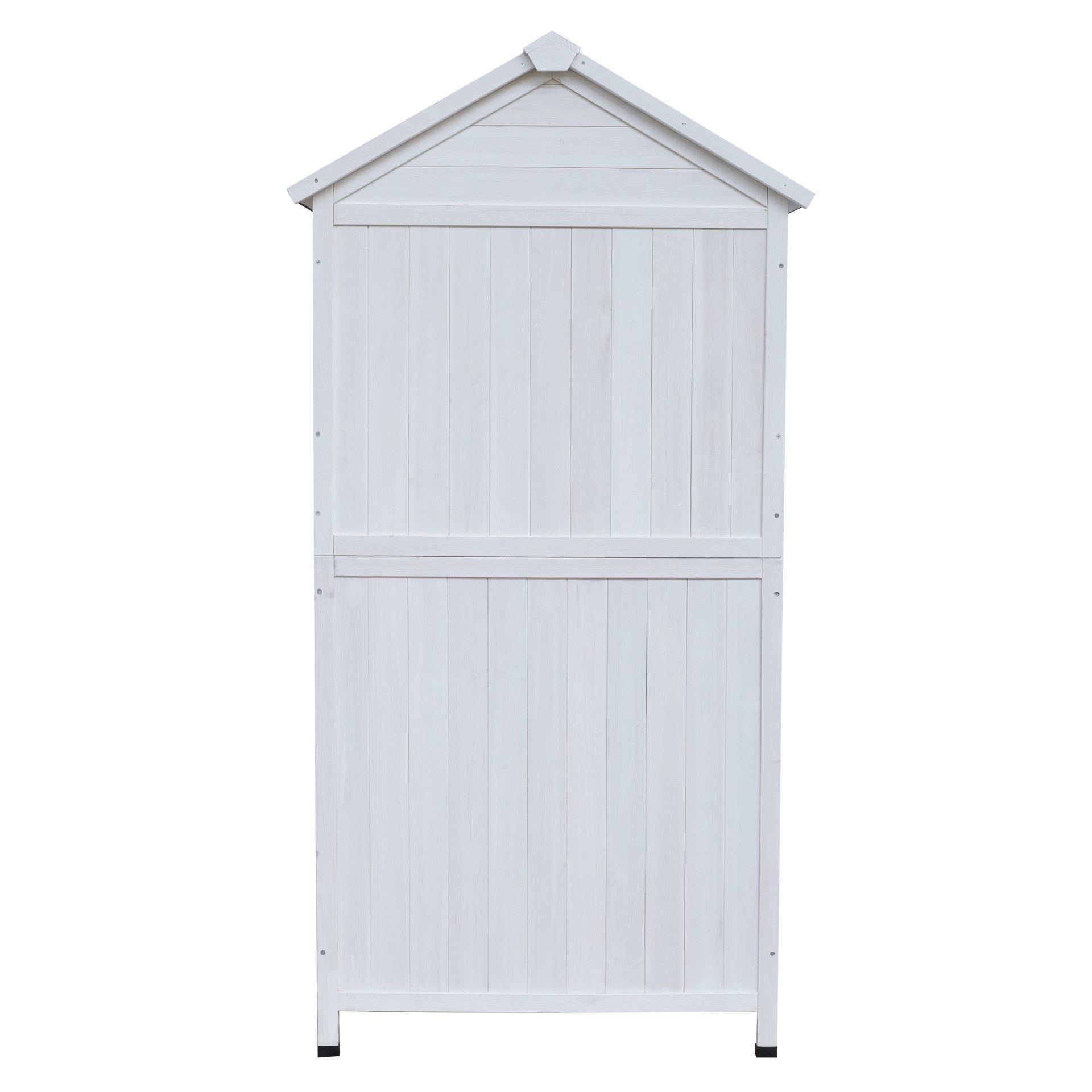 Storage Shed With Double Doors For Outdoor Garden Tool Organization - White - Image 6