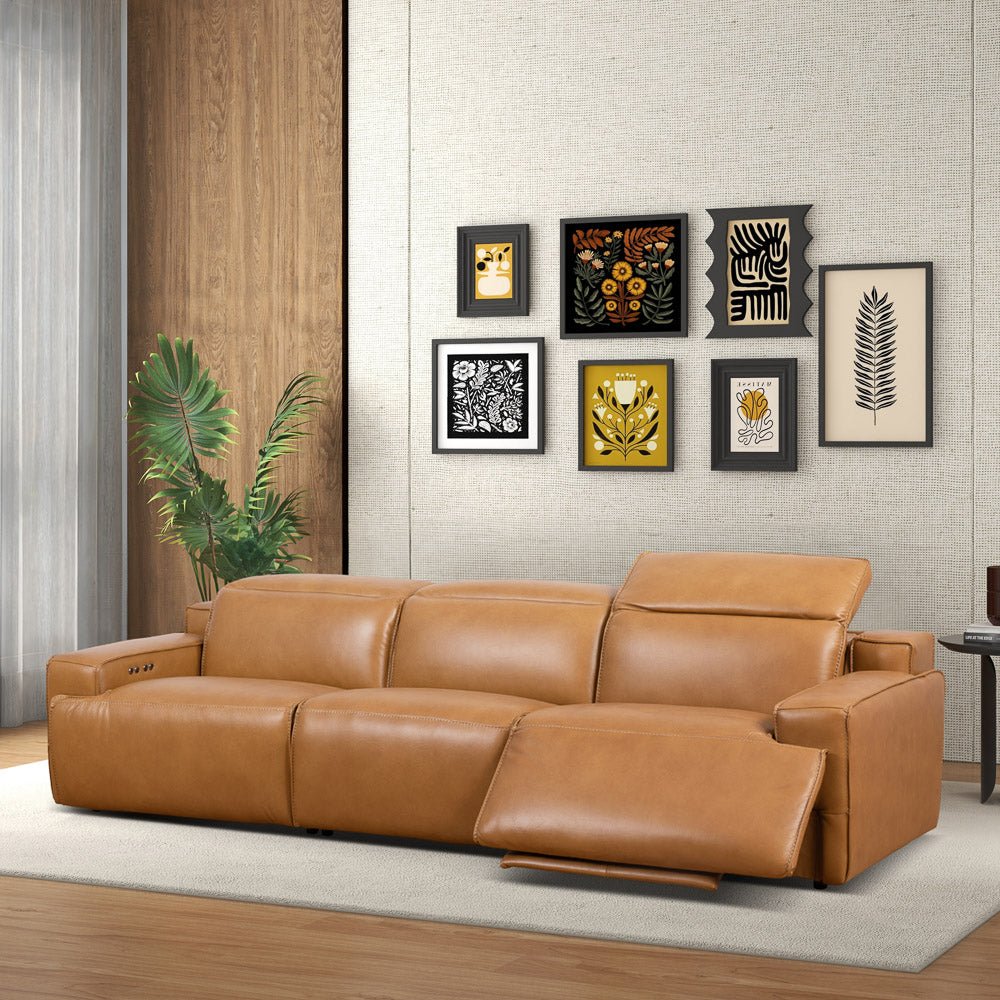 Urbana - Triple Power Recliner Sofa - Tan - Image 5