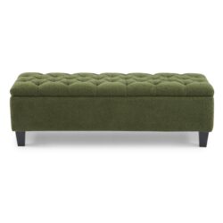 Ottoman Bench With Storage - Green