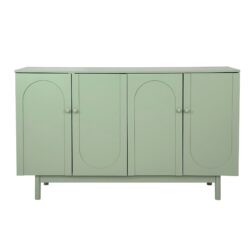 4 Door Intaglio Storage Cabinet - Mint Green
