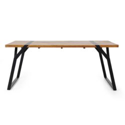 Zora - Dining Table Industrial & Iron Table - Black