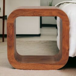 Darcy - Round Nightstand - Brown