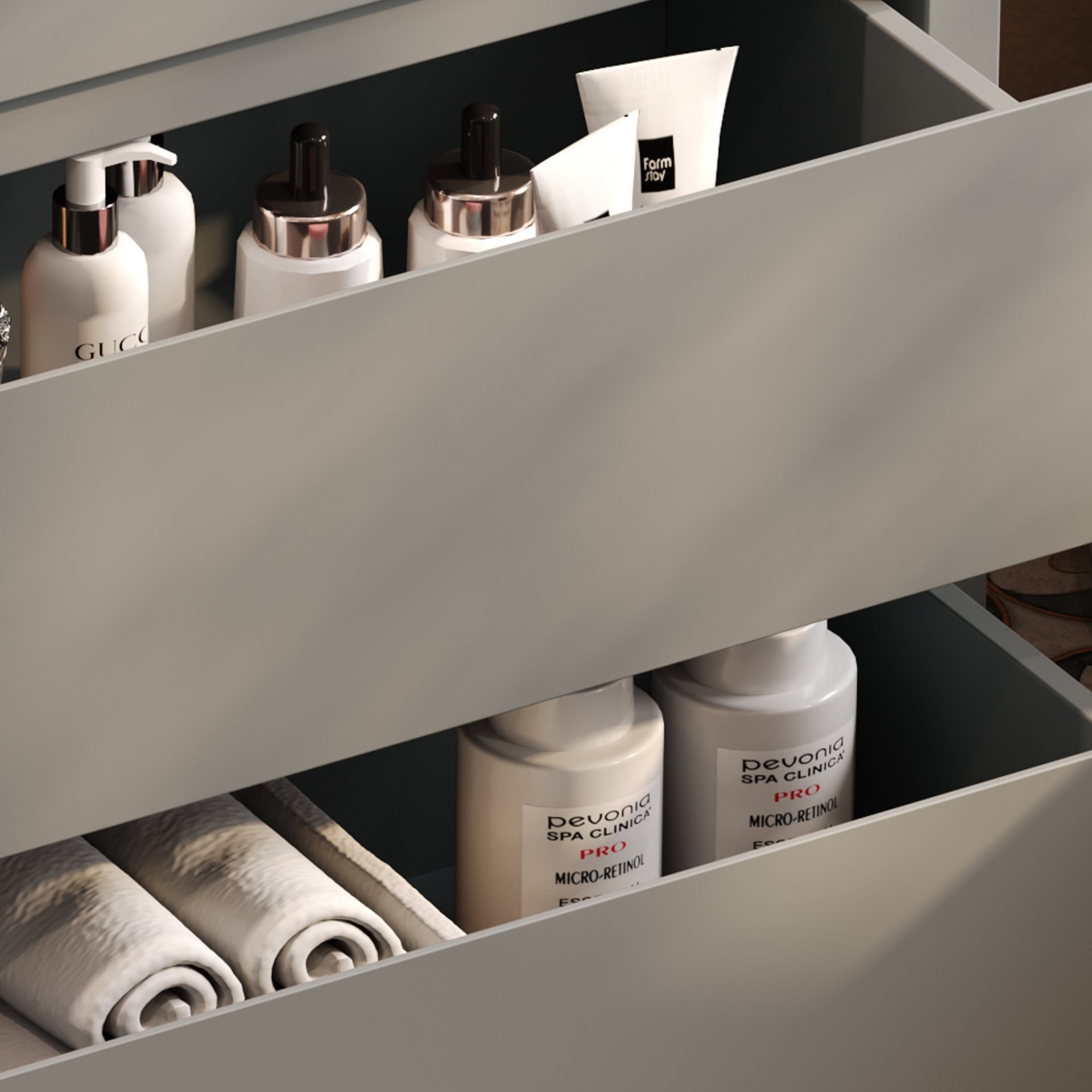 Freestanding Bathroom Vanity With Sink, 2 Full Extension Drawers, Soft Close Slides - Gray - Image 11