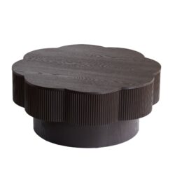 Plum Blossom Shaped Coffee Table With Storage - Dark Brown