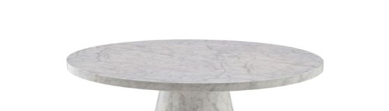 Kacey - Natural Engineered Stone Round Dining Table - Stone Gray - Image 5