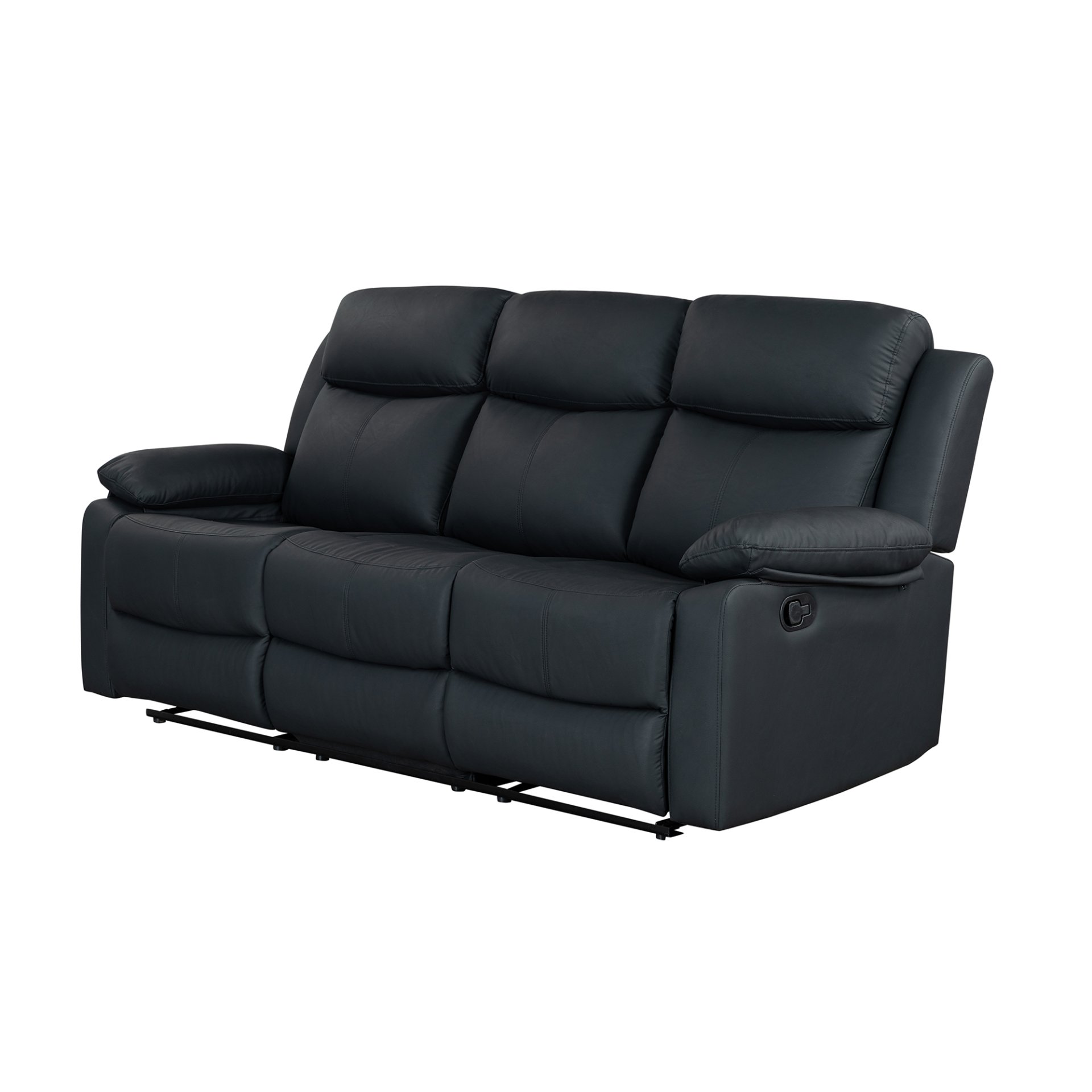 Blanche - Reclining Sofa With LED Lights - Black - Image 6