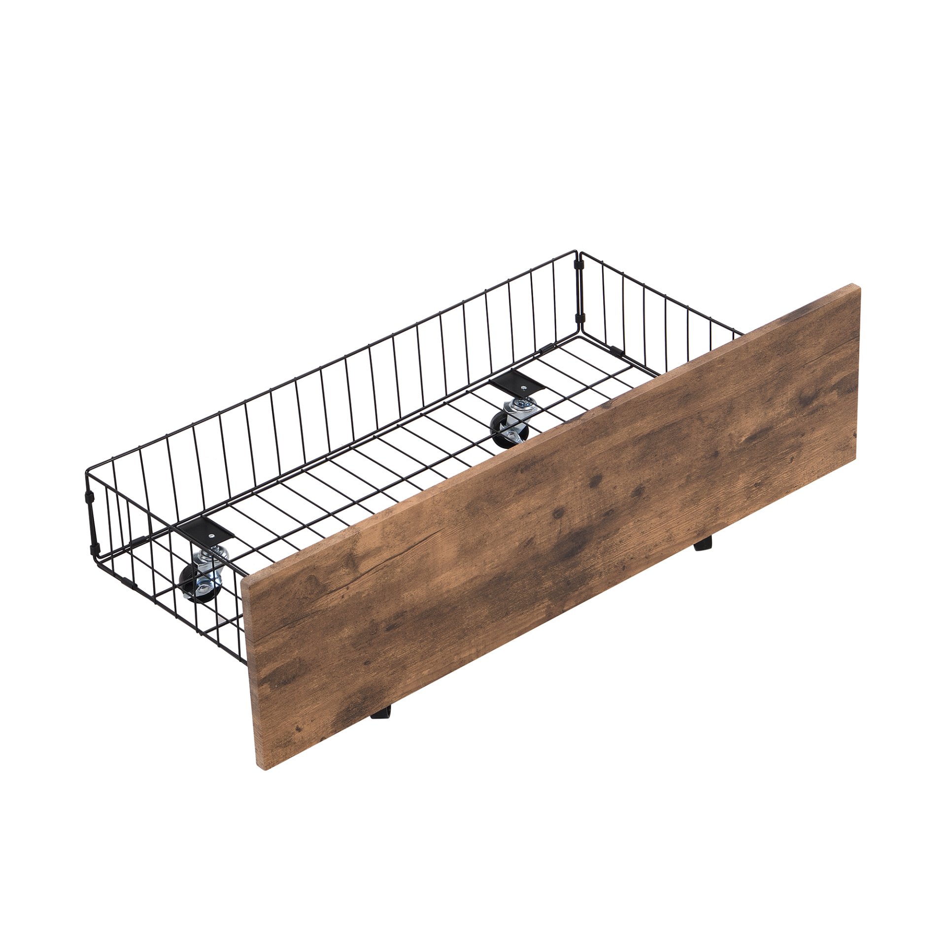 Twin Size Platform Bed With Headboard And Footboard, 2 Storage Drawers And Rotatable TV Stand - Black - Image 12