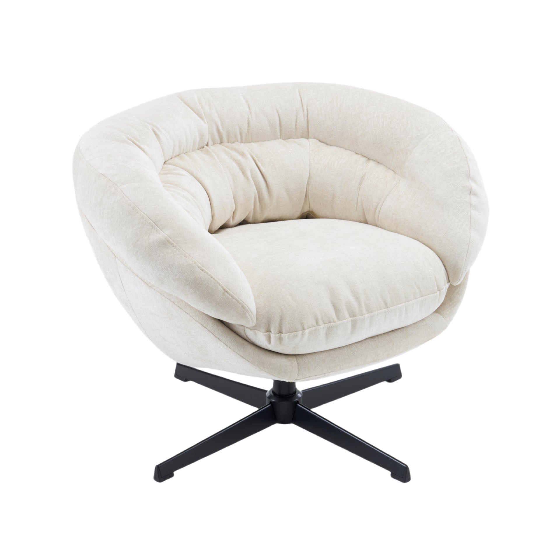 Modern Office Chair With Swivel - Beige - Image 22