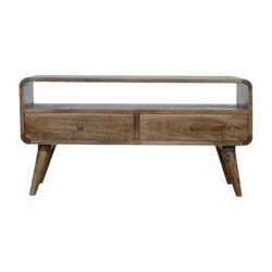 Curved ed Media Unit - Gray Wash