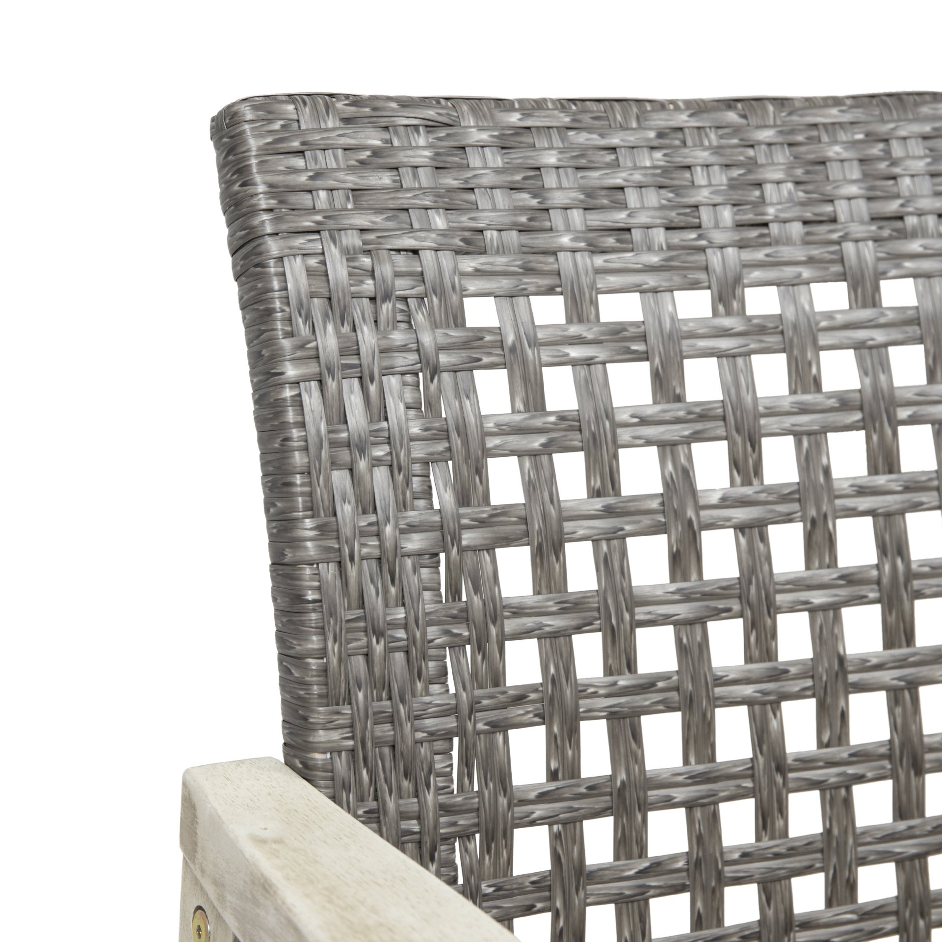 Outdoor Dining Chair (Set of 2) - Light Gray / Mix Black - Image 15