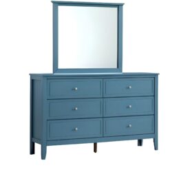 Daniel - Dresser, 6 Drawer Storage - Teal