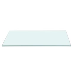 Rectangle Tempered Glass Table Top With Smooth Edges - Clear