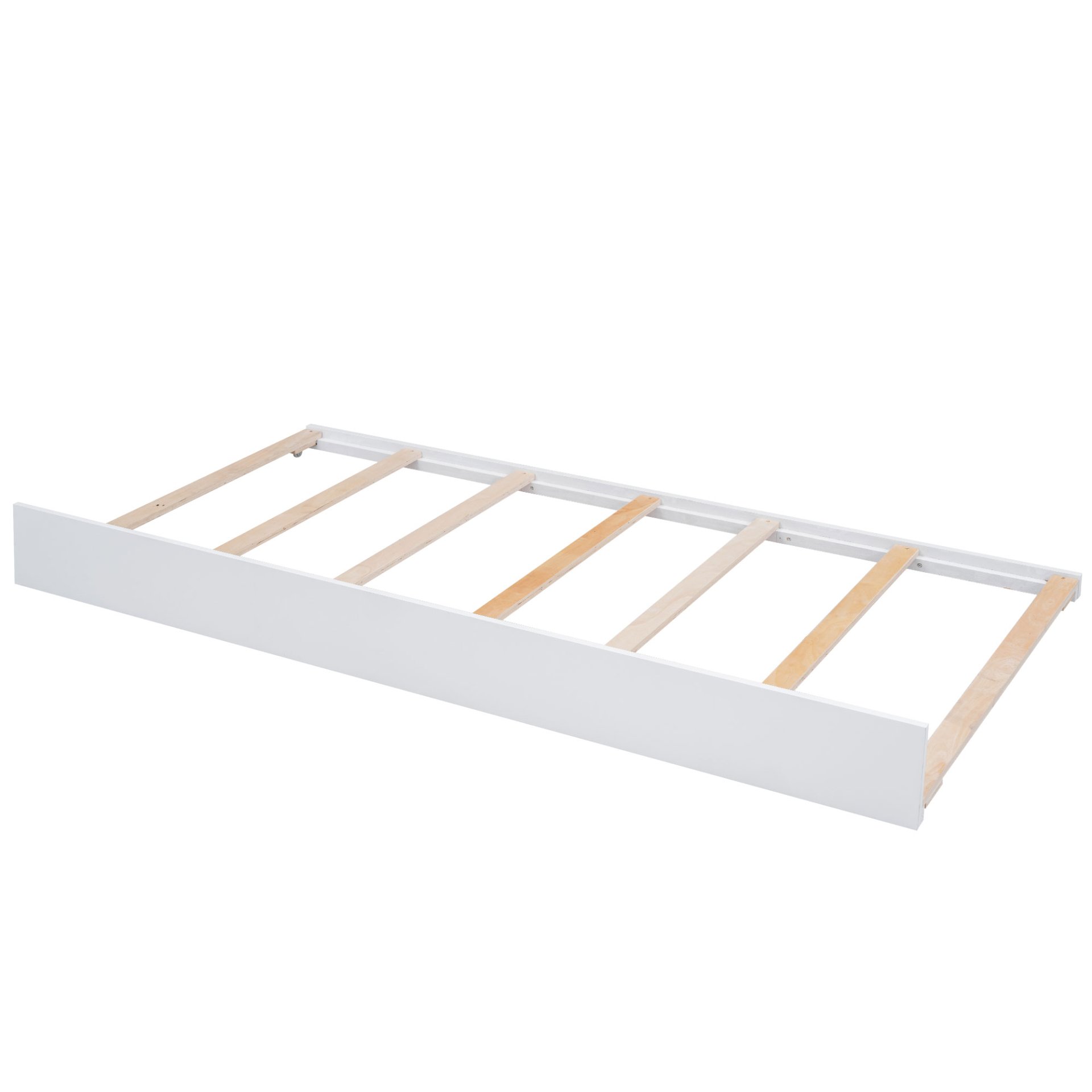 Queen Size Storage Platform Bed With LED Lights, 2 Drawers And Twin Trundle - White - Image 8