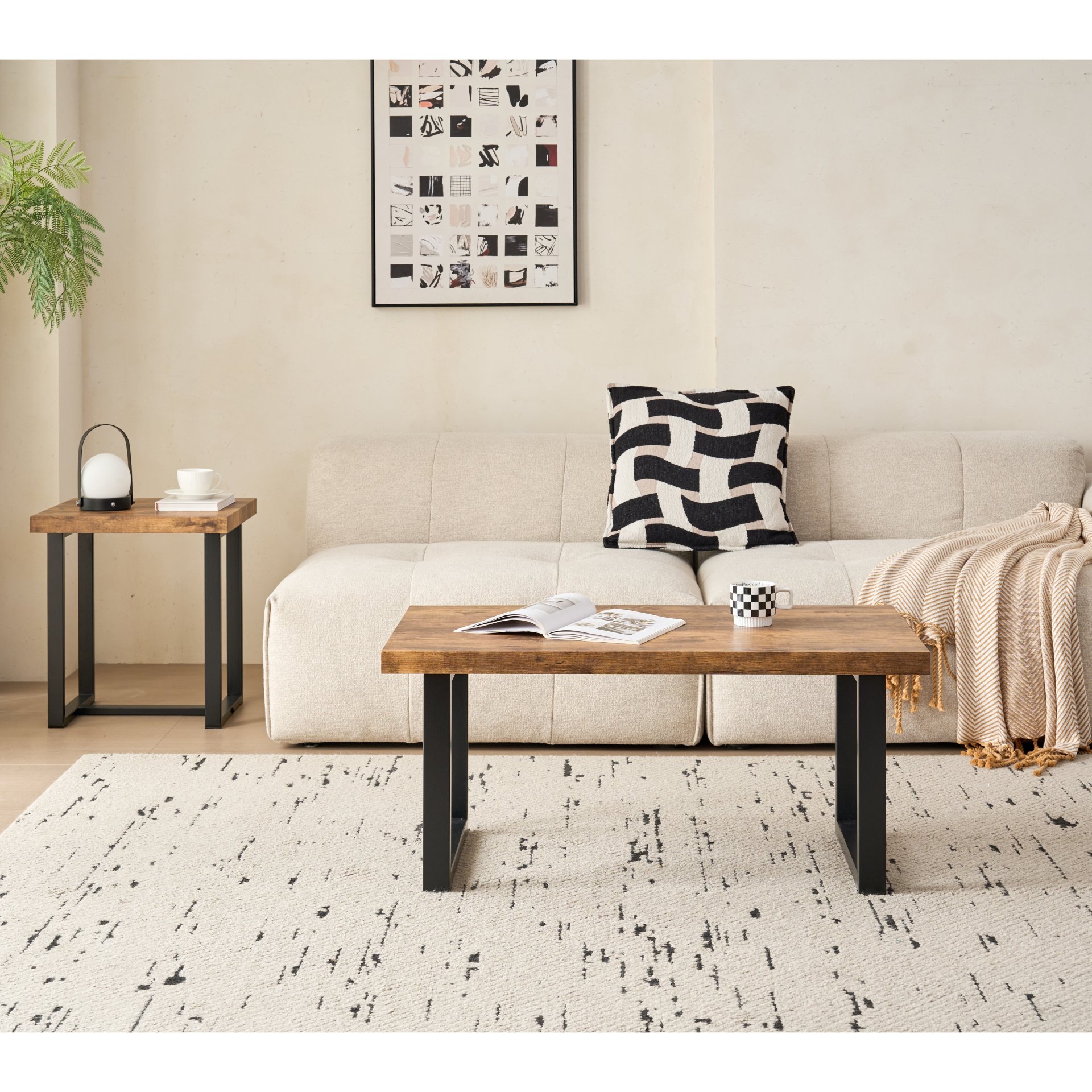 Coffee Table For Living Room - Walnut - Image 7