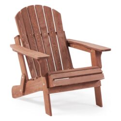 Oversize Outdoor Folding Adirondack Chair, Patio Chair For Garden Backyard Porch Pool Deck Firepit - Coffee