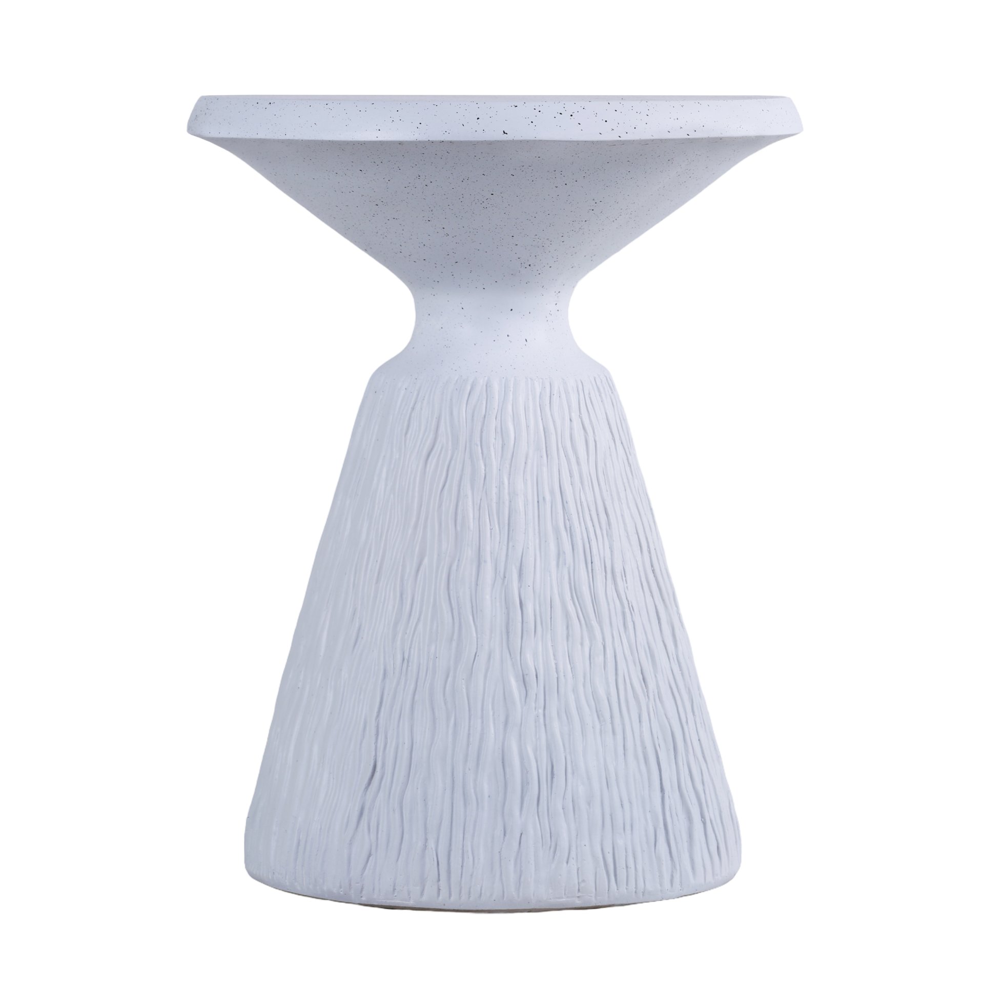 Outdoor End Table, Round Garden Stool - Aqua Gray - Image 5