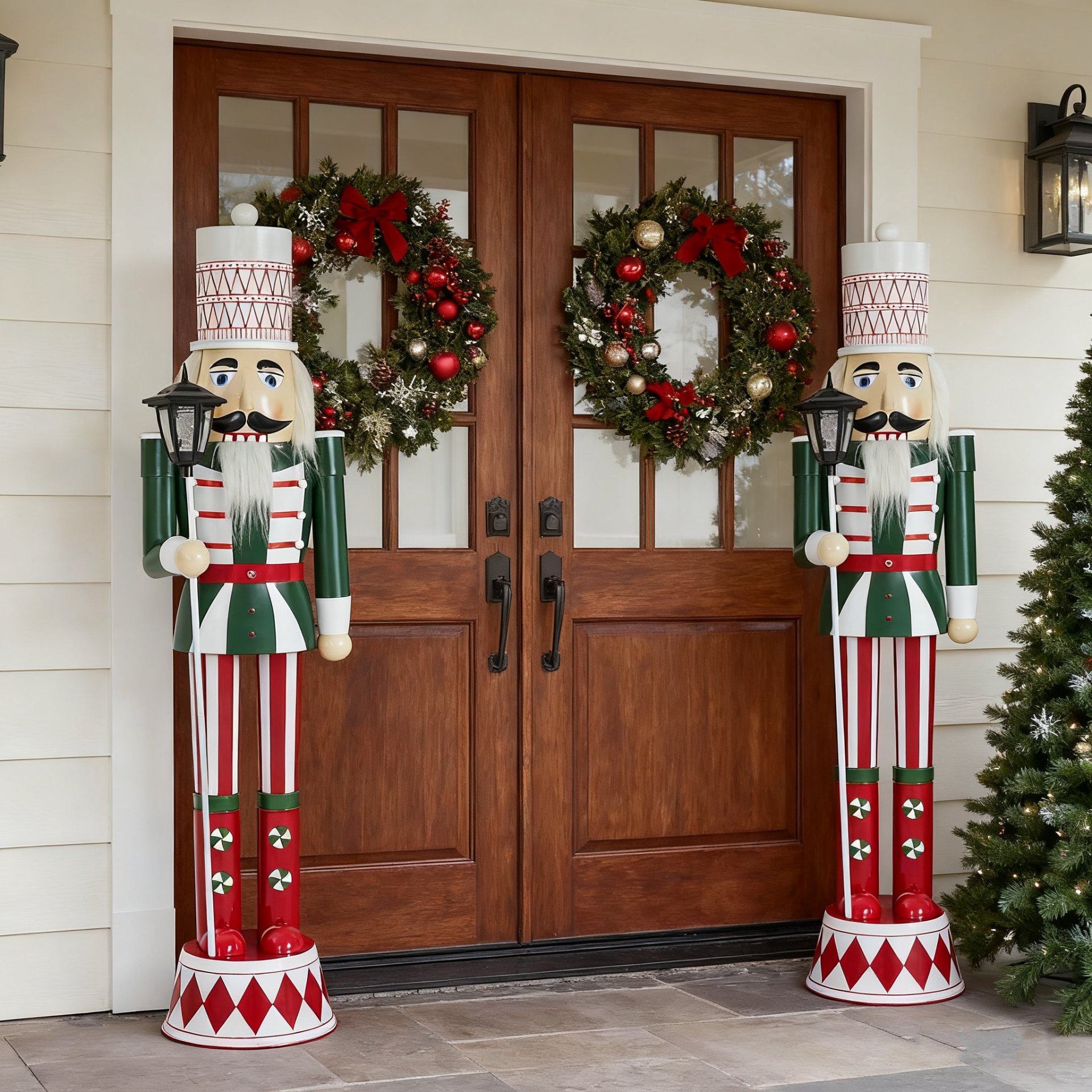 Classic Nutcracker Holiday Decor, Durable Construction - Green / Red / White - Image 2