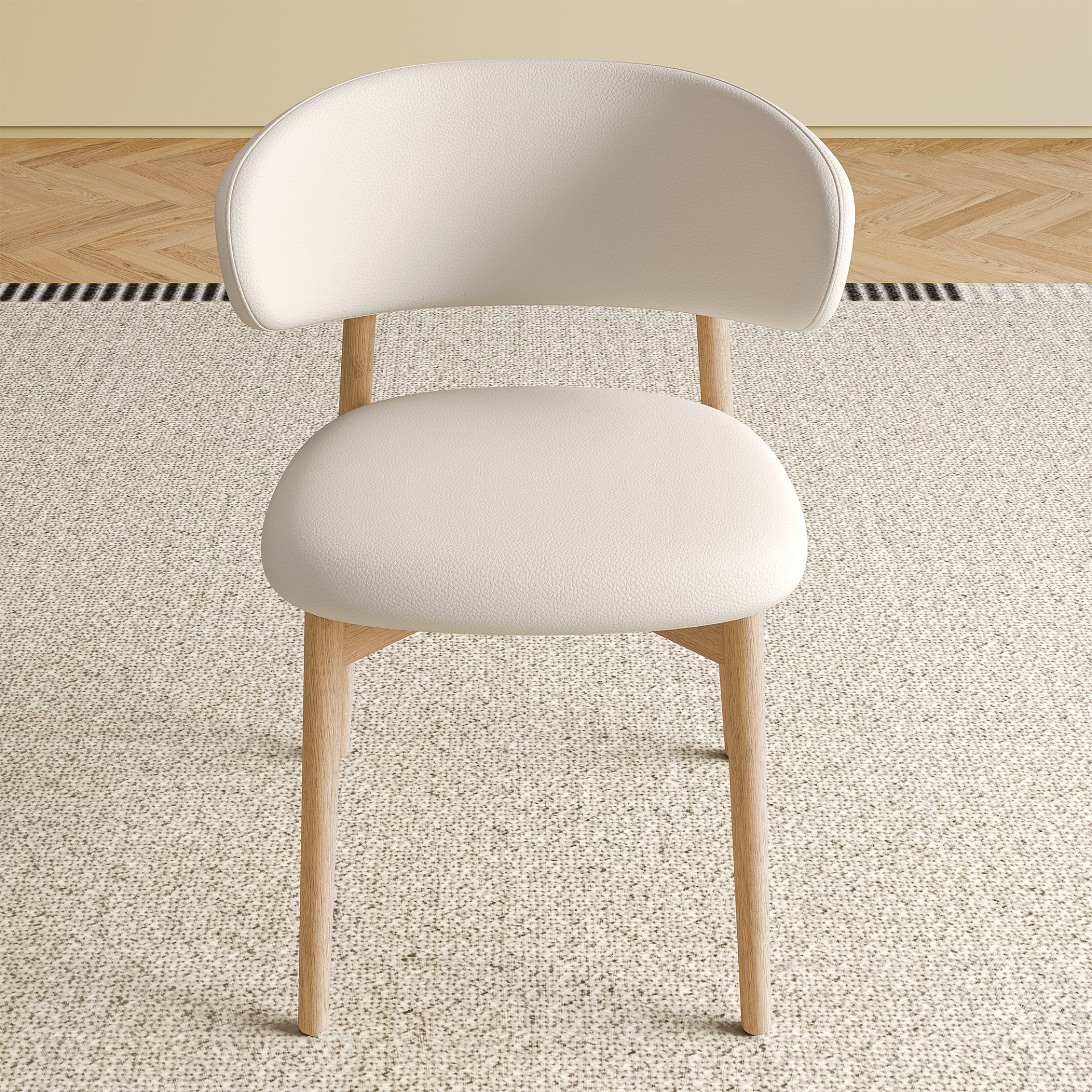 Dining Chair For Dining Room, Kitchen (Set of 2) - White - Image 10